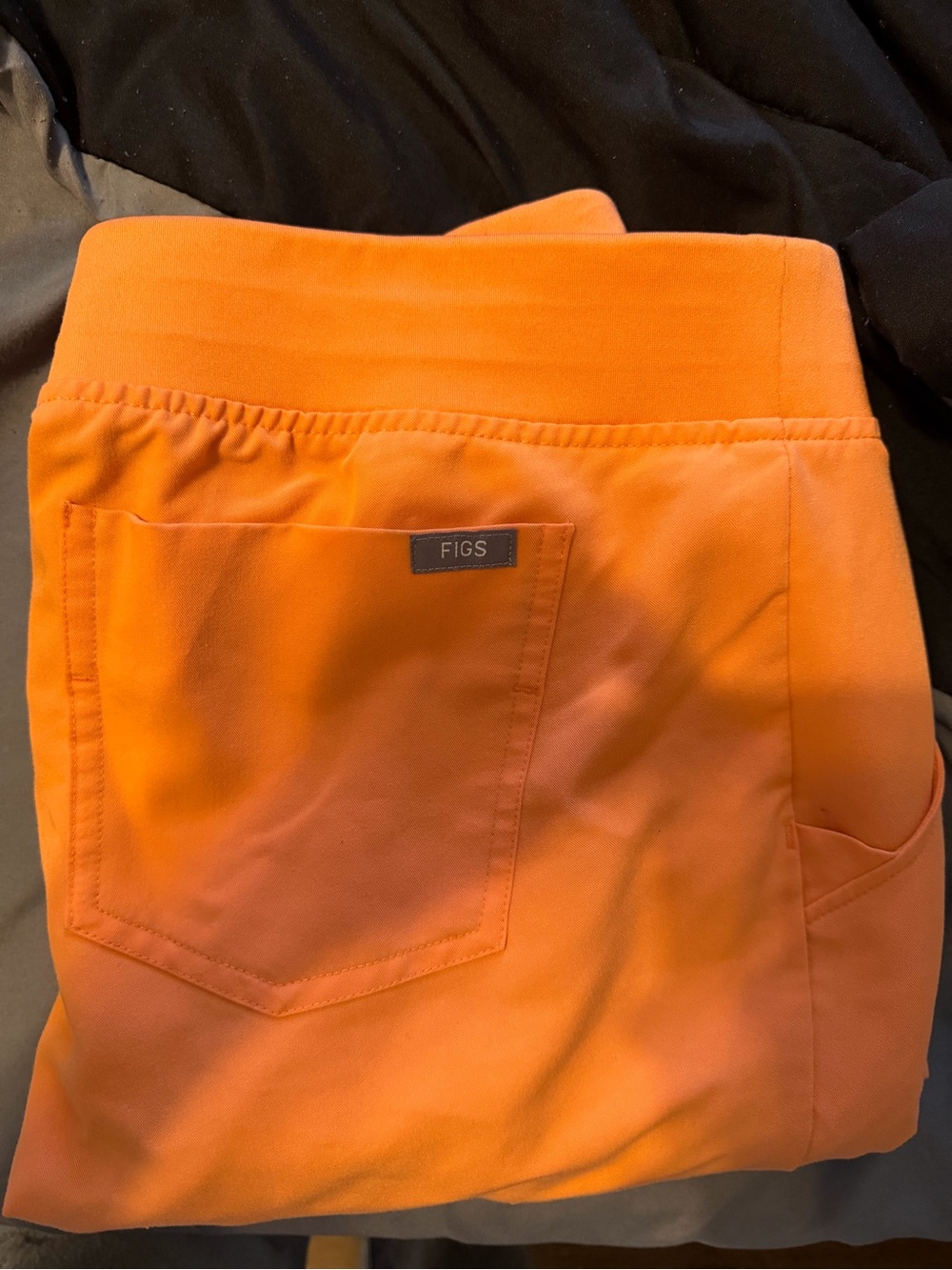 FIGS Orange Back-Pocket Scrub Jogger Pants